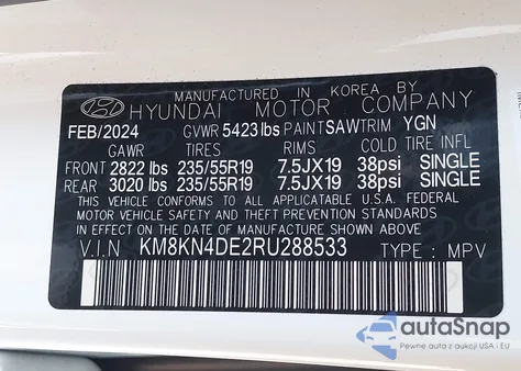 2024 Hyundai Ioniq 5 Sel from USA, damaged, VIN KM8KN4DE2RU288533